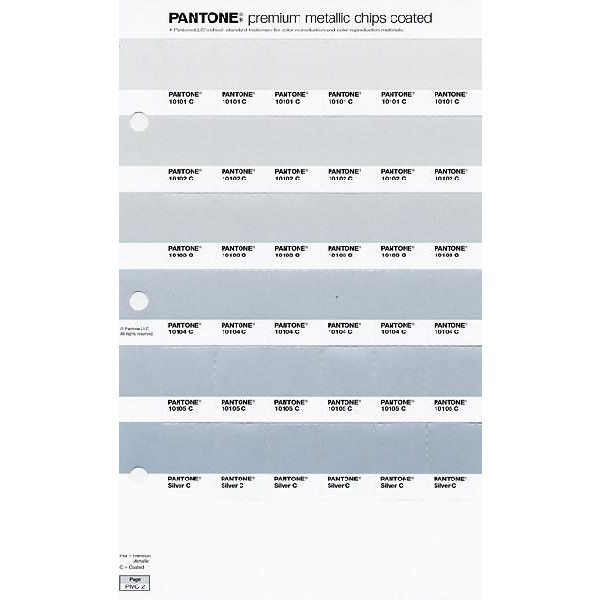 Zapasowa karta do wzornika próbnika Pantone Plus Metallic Chips Coated replacement 1 page - 1RPMC