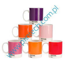 Pantone Mugs Mixed YReds and Pinks, Porcelanowe kubki Pantone 2011-020, Pantone Wrocław, akcesoria Pantone