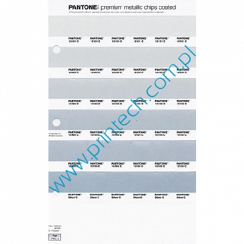 Zapasowa karta do wzornika Pantone Plus Metallic Chips Coated replacement pages single page, Pantone 1RPMC, Wzorniki Pantone Wrocław