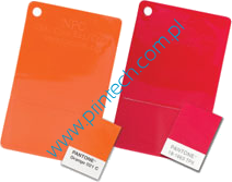 Pojedyncze próbki kolorów Pantone Plus Plastic Standard Chips